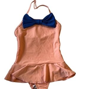Mini Rodini Peach and Blue Kids Swim One Piece